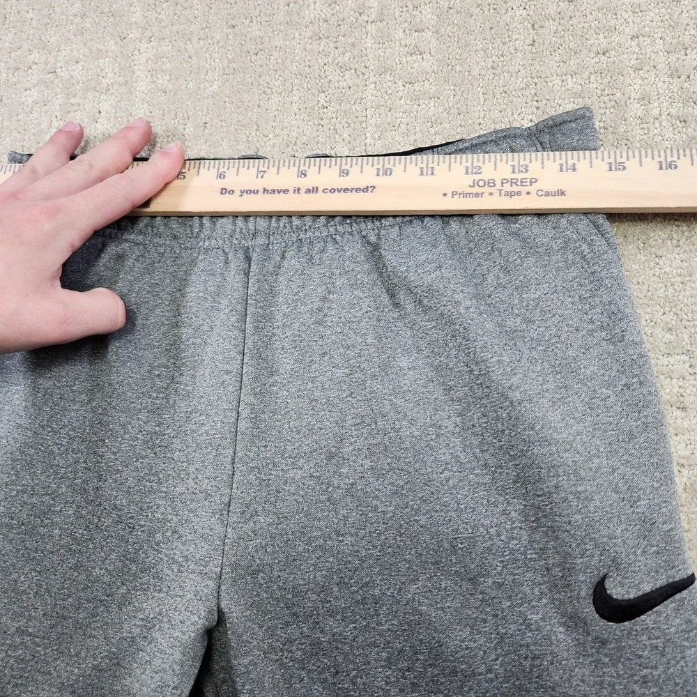 Nike Track Pants Men Medium Gray Therma Training Dri Fit‎ Fleece Sweatpants